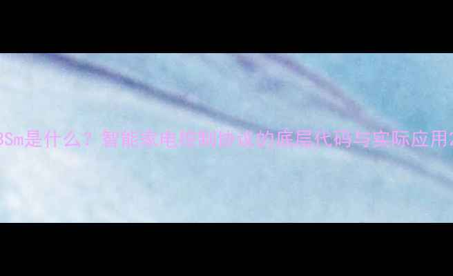 BSm是什么智能家电控制协议的底层代码与实际应用