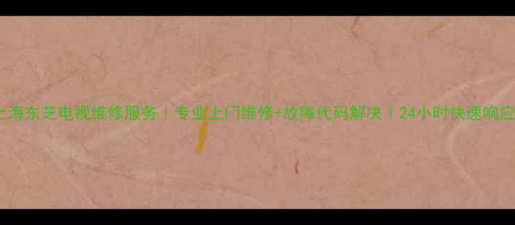 上海东芝电视维修服务专业上门维修故障代码解决24小时快速响应