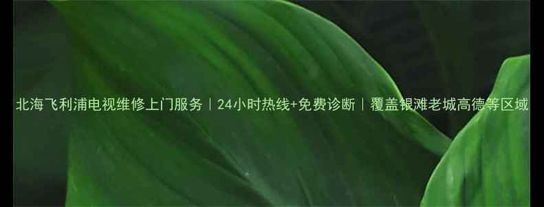 北海飞利浦电视维修上门服务24小时热线免费诊断覆盖银滩老城高德等区域