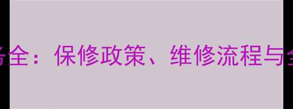 戴尔家电售后服务全保修政策维修流程与全国服务网点指南