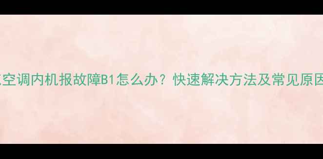 图片 约克空调内机报故障B1怎么办？快速解决方法及常见原因全2