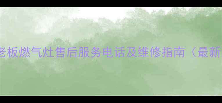 图片 贵阳老板燃气灶售后服务电话及维修指南（最新版）1