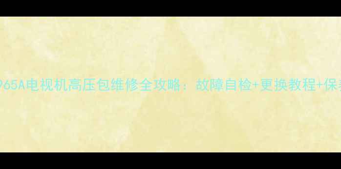 图片 长虹D2965A电视机高压包维修全攻略：故障自检+更换教程+保养技巧1