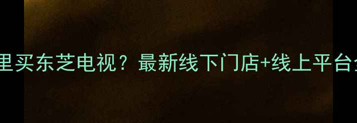北京哪里买东芝电视最新线下门店线上平台全攻略