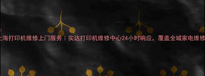 图片 上海打印机维修上门服务｜实达打印机维修中心24小时响应，覆盖全城家电维修2