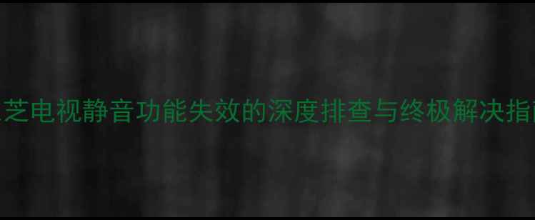 图片 东芝电视静音功能失效的深度排查与终极解决指南