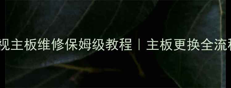 图片 乐华32L20电视主板维修保姆级教程｜主板更换全流程+避坑指南1