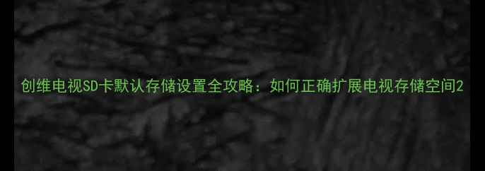 图片 创维电视SD卡默认存储设置全攻略：如何正确扩展电视存储空间2