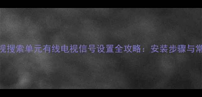 图片 创维电视搜索单元有线电视信号设置全攻略：安装步骤与常见问题