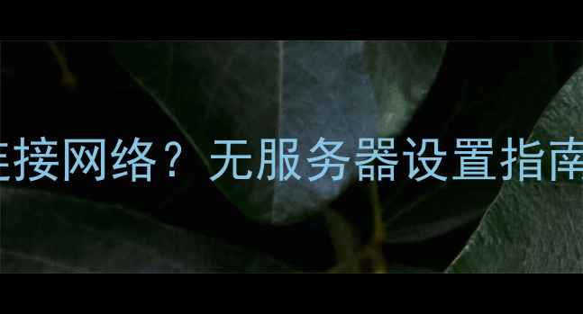 图片 夏普电视无法连接网络？无服务器设置指南及5大解决方法