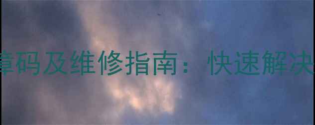 奔腾CH2002电磁炉常见故障码及维修指南快速解决加热故障保障厨房安全
