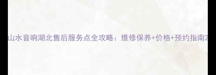 图片 山水音响湖北售后服务点全攻略：维修保养+价格+预约指南2
