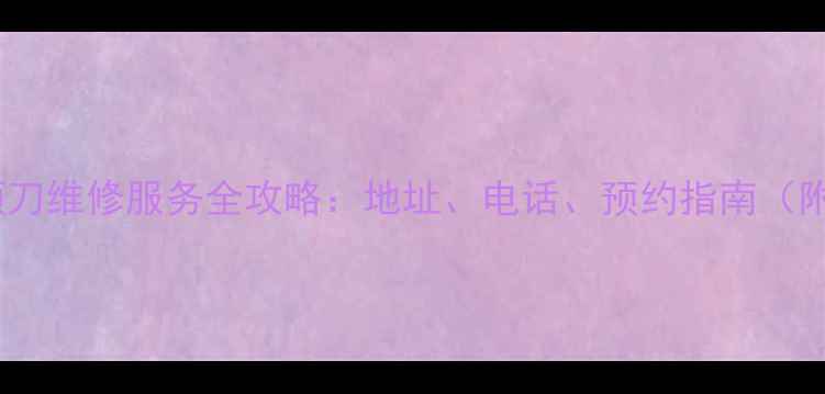 武汉博朗剃须刀维修服务全攻略地址电话预约指南附保养技巧