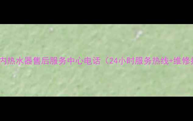 图片 武汉林内热水器售后服务中心电话（24小时服务热线+维修指南）2