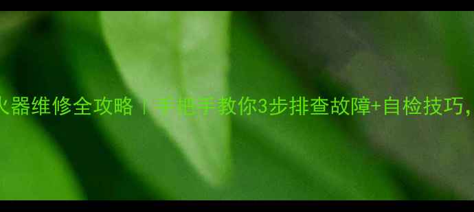 图片 燃气热水器点火器维修全攻略｜手把手教你3步排查故障+自检技巧，省下上门费！