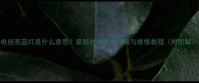 图片 电视亮蓝灯是什么意思？最新故障排查指南与维修教程（附图解）