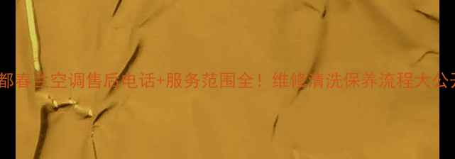 图片 🔥成都春兰空调售后电话+服务范围全！维修清洗保养流程大公开✨1