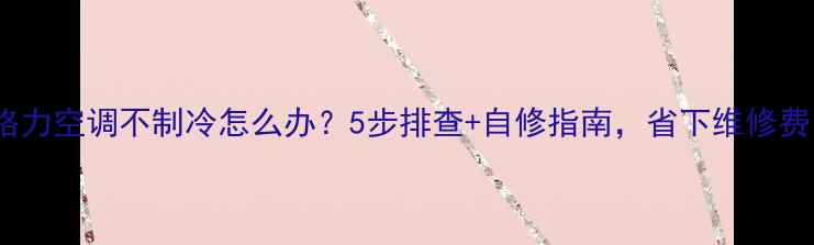 格力空调不制冷怎么办5步排查自修指南省下维修费