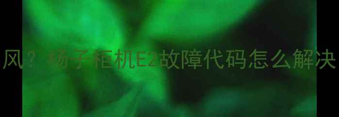 空调出风口不出风杨子柜机E2故障代码怎么解决附维修步骤